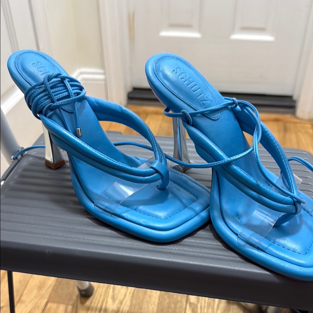 Schutz Blue Strappy Women's Heels
